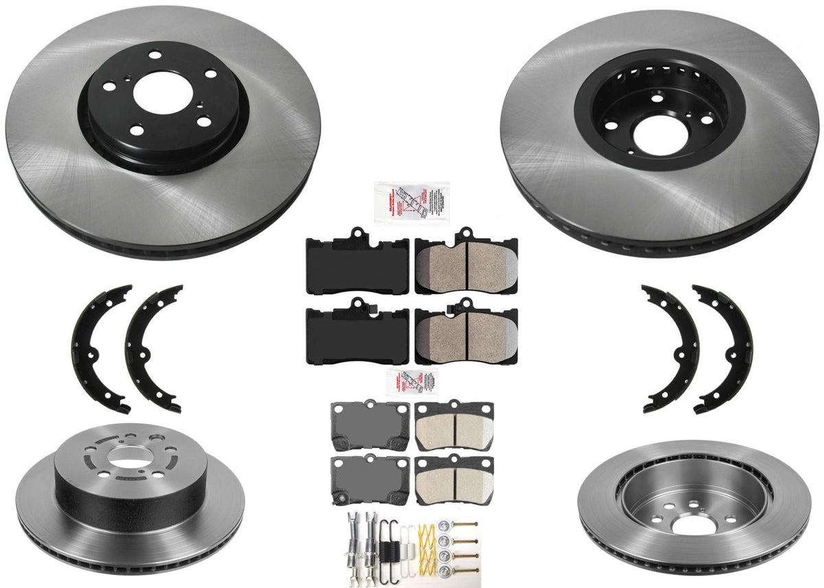 Front Rear Performance Carbon Disc Brake Rotors Pads for Lexus IS350 2006 2008
