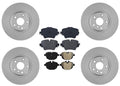Front & Rear Geo Coated Disc Brake Rotors & Pads For BMW X3 2018-2024 2.0L