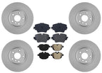 Front & Rear Geo Coated Disc Brake Rotors & Pads For BMW X3 2018-2024 2.0L