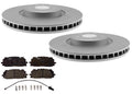 Front Coated Disc Brake Rotors & Brake Pads for Audi Q5 PHEV 20-23 350MM
