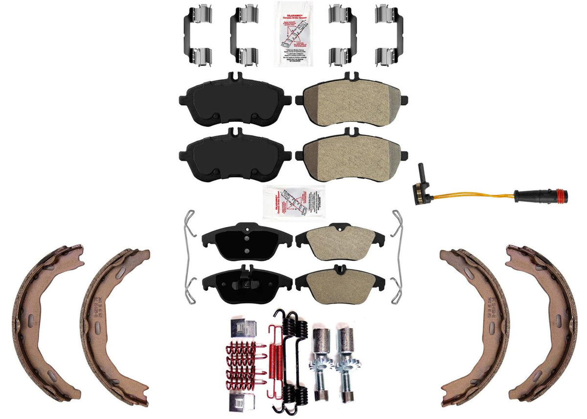 Front & Rear Disc Brake Pad Shoes For Mercedes Benz C300 Sport 2008 2010 2012