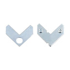 Geesatis 20PCS L-Shaped Corner Brace Plate, 35 x 13 mm Metal Picture Frame Bracket, Silver Tone Flat Plate Fastener for Shelves, Cabinets, Photo Frames, DIY Furniture – Includes Screws & Gaskets