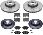 Front & Rear Rotors & EPS Brake Pads For Mercedes Benz E300 2017-2019 AMG Sport