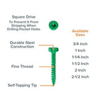 Bora Pocket Hole Screws 1 in Fine Thread 500 Pack Woodworking - size: 1 inch (500 Piece), style: Fine Thread