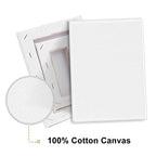 6Packs Mini Stretched Canvases for Painting with 3x5”, 4x4”, 4x6”, 5x5”, 5x7”, 6x6”, Painting Canvas for Oil & Acrylic Paint. - size: 6 Packs - 6 Sizes (1 of Each)