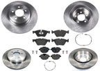 Front & Rear Carbon Coated Rotors & EPS Brake Pads For BMW 528i xDrive 12-2016