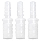 Plastic Hose Barb Reducer Pipe Fittings 5/32" to 1/2" Connectors Joint Splicer Mender Adapter Union Boat Water Air Aquarium O2 Fuel (Pack of 3) - size: 5/32" to 1/2"