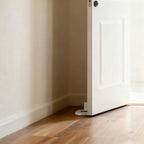 PANALI Windproof Door Stopper, Brass Mechanical Door Stop, 1 Pack, White - color: White