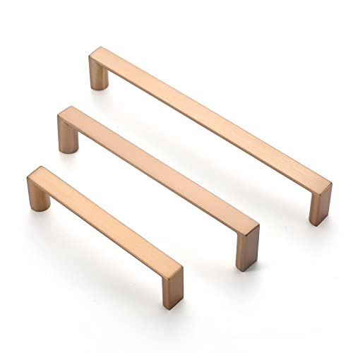 6 Pack 3.75 Inch Champagne Bronze Cabinet Pulls, Kitchen Hardware - color: Champagne Bronze, size: 3.75"/96MM Hole Center, style: 6 Pack