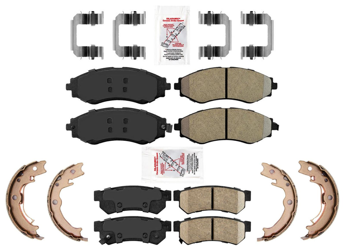 Front Rear Disc Brake Pads Parking Shoes for Chevrolet Spark EV 2014 2015 2016