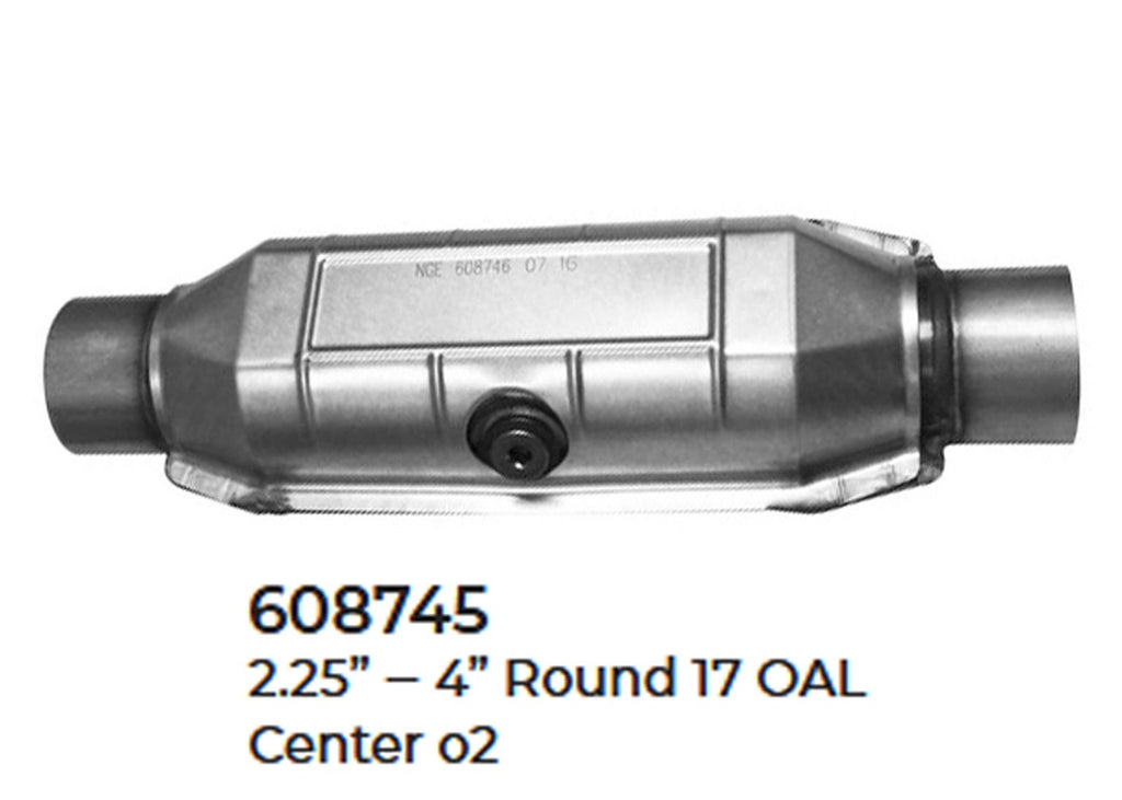 2 Universal Catalytic Converter EPA Approved 2.25" x 17.0 OAL 4" OD Made in USA