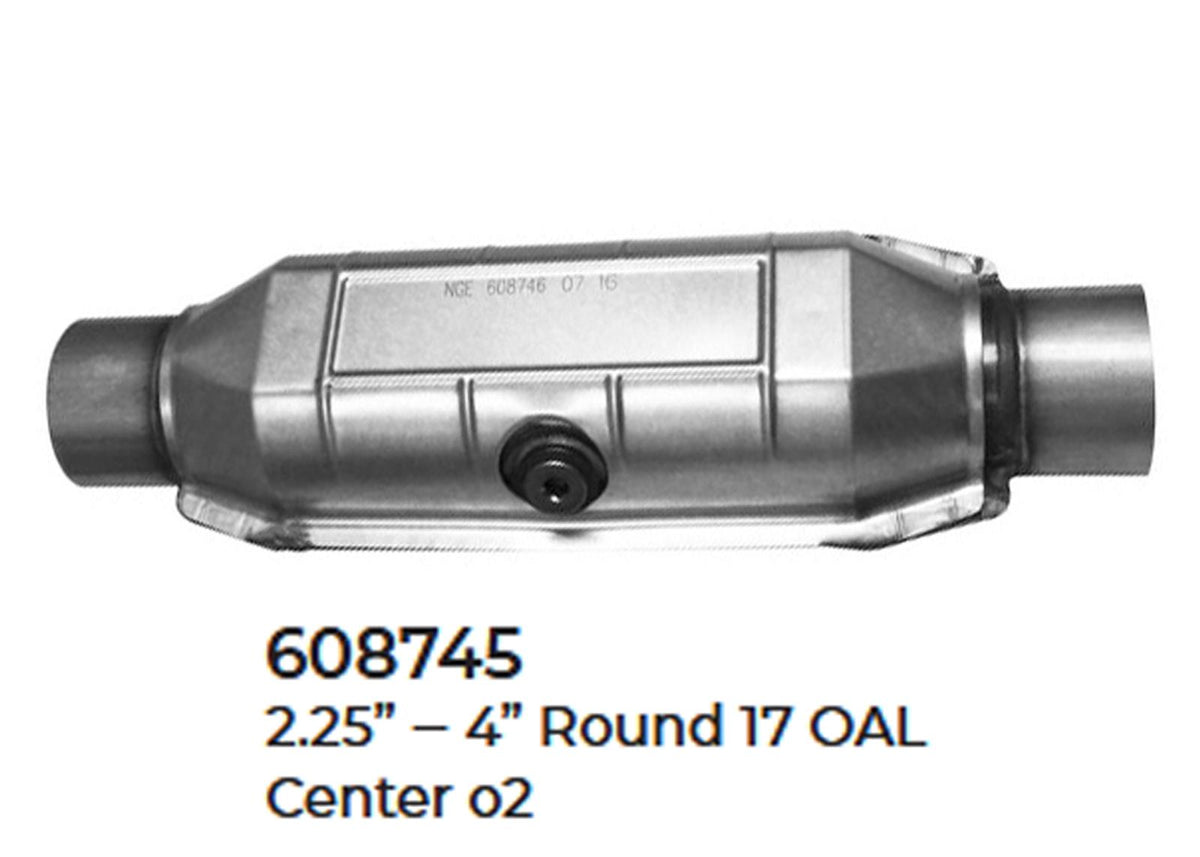 2 Universal Catalytic Converter EPA Approved 2.25" x 17.0 OAL 4" OD Made in USA