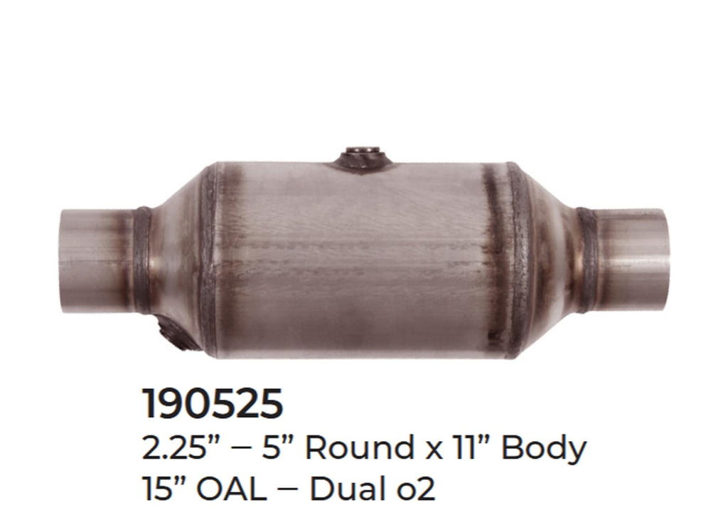 2 Universal Catalytic Converter EPA Approved 2.25" x 15.0 OAL 5" OD Made in USA
