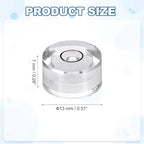 HARFINGTON 20pcs Small Circular Bubble Spirit Level 13x7mm,White/Black - color: White/Black, size: 13x7mm