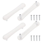 uxcell 4 Pcs Cabinet Knobs, 96mm Plastic Cute Dresser Pulls Cartoon Soft Rubber Drawer Handle Pulls with Screws for Bedroom Cupboard Closets Bookcase Kitchen, Strip, White