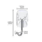 Clear Wall Hooks for Hanging, 60 Hooks+80 Strips, No Tools, Value Pack (S) - size: Small, style: Clear-60+80