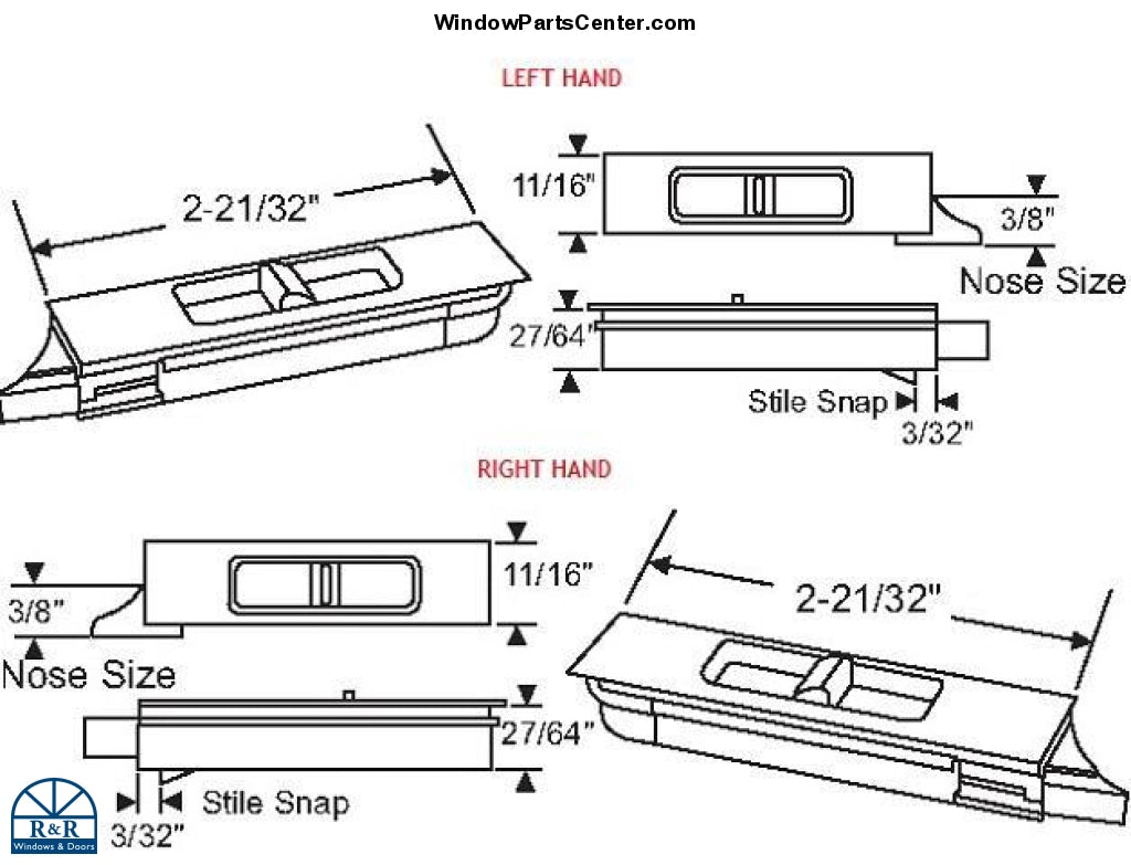 317 Snap In Tilt Latches Vinyl Double Hung Windows Set