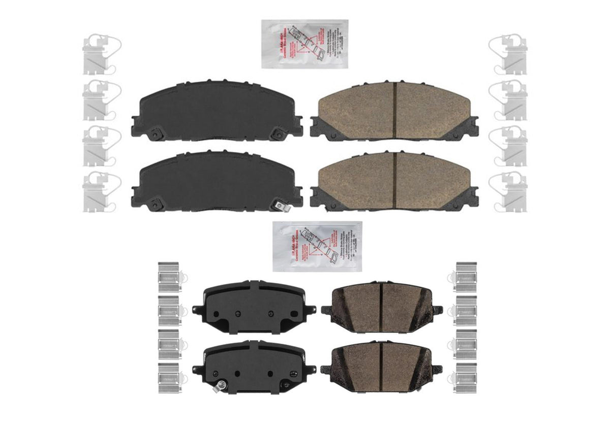 Front & Rear Upgraded AME Ceramic Disc Brake Pads for Honda Pilot 2023 2024 2025