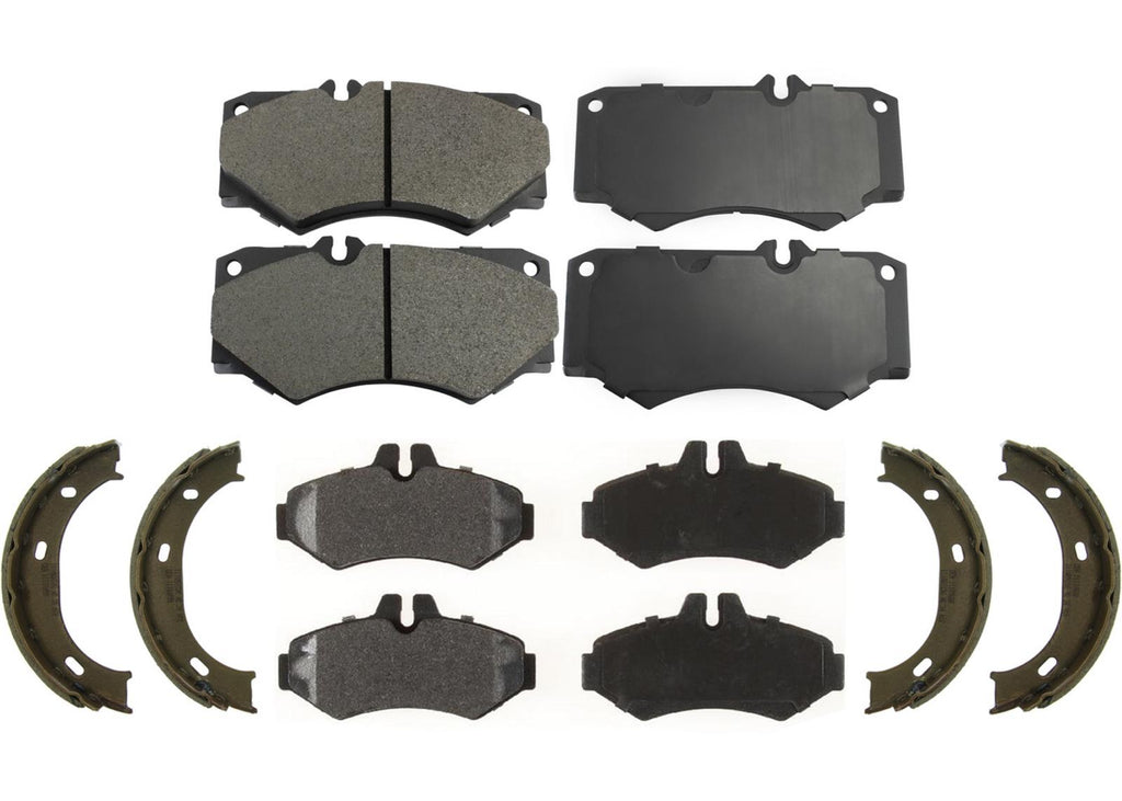 Front Rear Disc Brake Pads Parking Shoes For Mercedes G55 AMG 2003 2005 2008