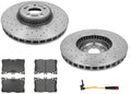 Coated Disc Brake Rotors & Pads for Mercedes Benz GLC43 AMG 2017 2018 2022 2023