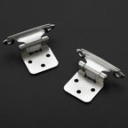 30 Pack 15 Pair Brushed Nickel Cabinet Hinges, 1/2" Overlay Kitchen Hinges - color: Satin Nickel, size: 1/2" Overlay