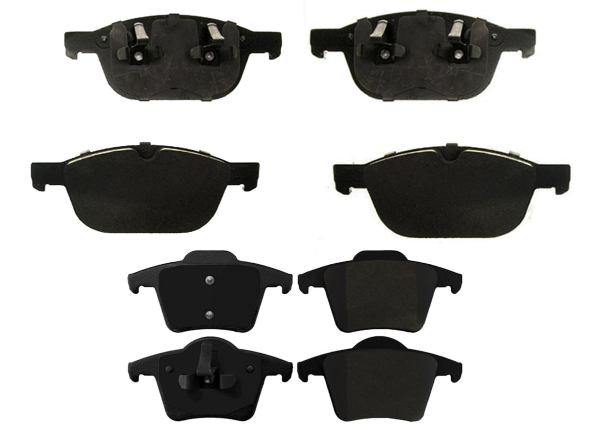Front Rotor Front & Rear EPS R90 Certified Brake Pads For XC90 03-14 W/ 328MM