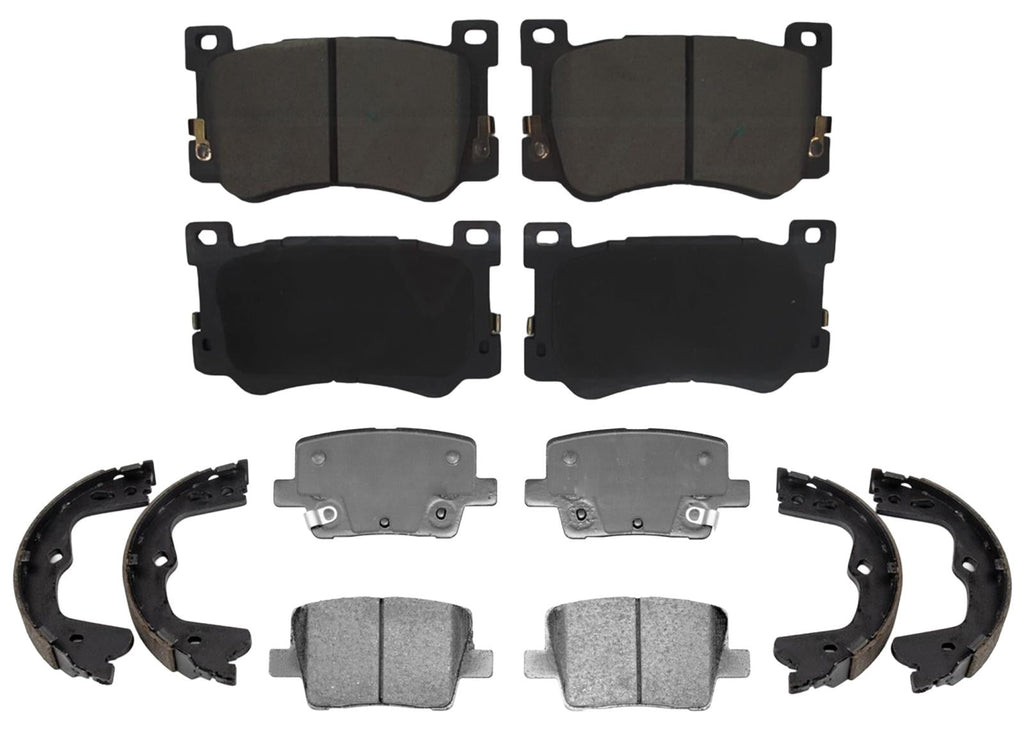 Front and Rear Disc Brake Pads Parking-Emergency Shoes for Genesis G90 2021 2022