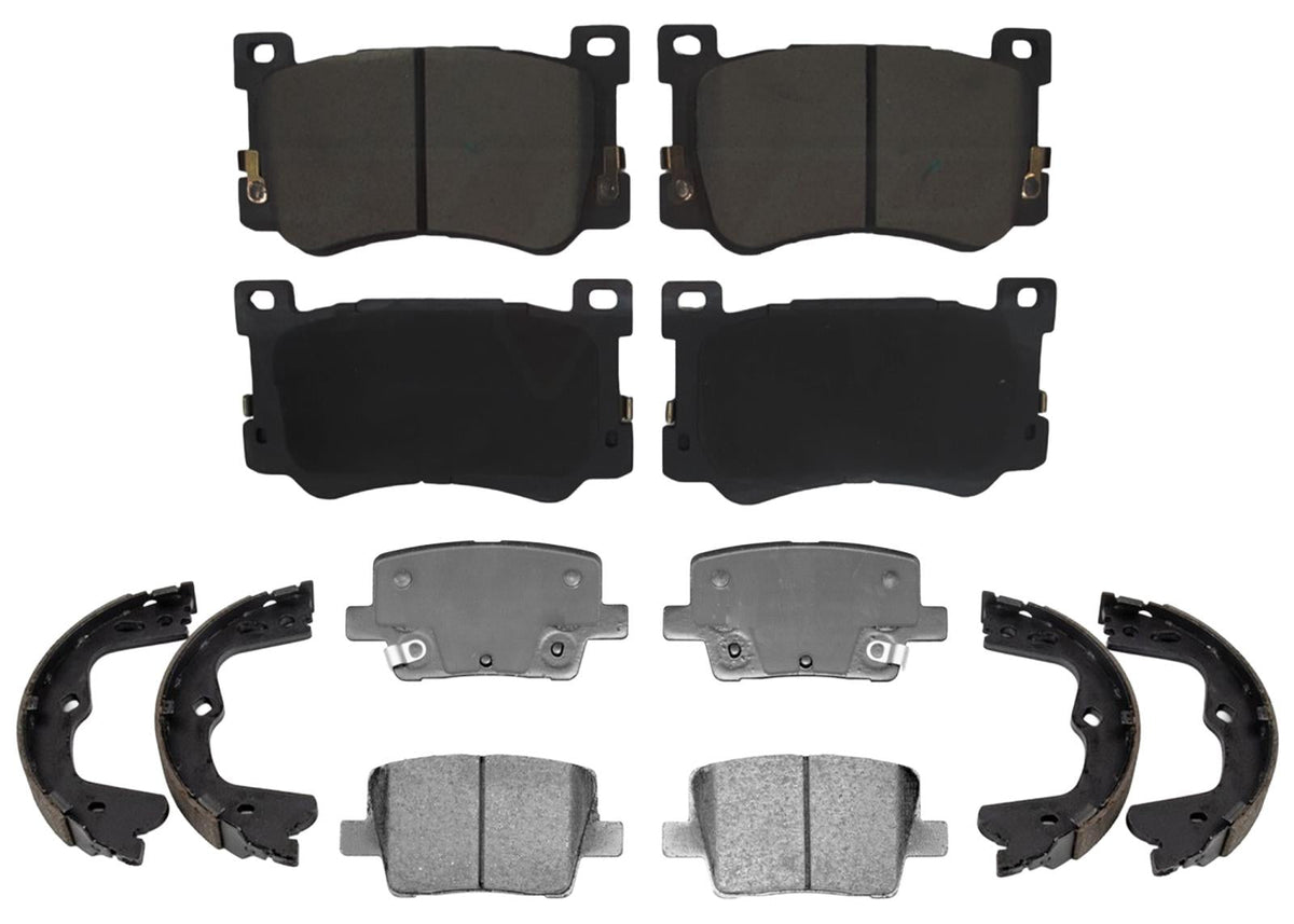 Front and Rear Disc Brake Pads Parking-Emergency Shoes for Genesis G90 2021 2022