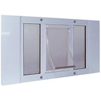 Ideal Pet Products Aluminum Sash Window Pet Door - size: 10-1/2" x 15" Large Flap Size, style: Window Width: 33" - 38"