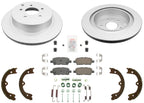 Rear Coated Disc Brake Rotors & Pads for Nissan Quest 2004 2005 2006 2007