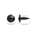 Wensilon（600 pcs）#6×1/2" Phillips Truss Head Wood Screws Black Galvanizing Quick Metal Self Tapping. - color: Black, size: #6×1/2"