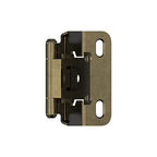 Amerock 1 Pair 1/2" Overlay Burnished Brass Partial Wrap Cabinet Hinge - color: Burnished Brass, size: 1/2 Inch (13 mm) Overlay