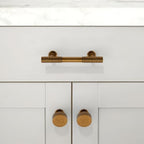 10 Pack Antique Brass Cabinet Pulls 3 Inch(76mm) Kitchen Cabinet Handles Solid Zinc Alloy Cabinet Hardware Drawer Pulls - color: Antique Brass, size: 3" Hole Center