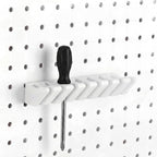 Novabright 1 Pc White Pegboard Screwdriver Holder Pegboard Accessories - color: White