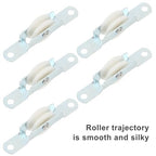 5 pack Sliding Door Rollers, 22mm Nylon Pulley Wheels Replacement for Screen Door, Patio Door, Wardrobe & Closet, Silent Smooth Glide, Heavy Duty Furniture Rollers with Steel Shell