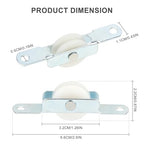 5 pack Sliding Door Rollers, 22mm Nylon Pulley Wheels Replacement for Screen Door, Patio Door, Wardrobe & Closet, Silent Smooth Glide, Heavy Duty Furniture Rollers with Steel Shell