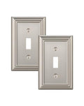 DEWENWILS Single Toggle Wall Plates, Light Switch Cover Plates - color: Brushed Nickel, size: 1 Toggle 2PK