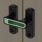 uxcell 2Pcs Barn Door Lock, Zinc Alloy 90/180 Degree Flip Gate Latches, Adjustable Security Sliding Door Latch Lock with Screws for Cabinet, Window, Garden, Black Night Light with Sticker - color: Black(Night Light)