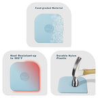 Pan Scraper, 5 Pcs Pot & Dish Scraper Plastic, Sturdy Scraper Kitchen Tool, Aqua (Pack of 2) - color: Aqua, size: 5 Pcs (Pack of 2)