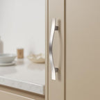 KNOBWELL 30 Pack 3-3/4 inch Hole Center Brushed Nickel Kitchen Cabinet Pulls,Wave Style Modern Dresser Pulls Hardware Kitchen Cabinet Handles for Bathroom Bedroom Vanity,Zinc Alloy - color: Brushed Nickel, size: Hole Center：3-3/4 inch（96mm）