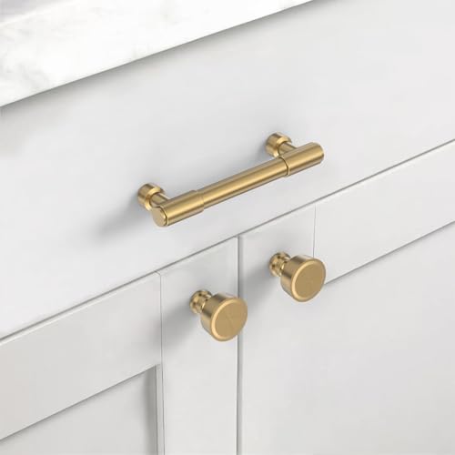 Asidrama Champagne Bronze Kitchen Cabinet Pulls,3 Inch,10 Pack - color: Champagne Bronze, size: 3" Hole Center