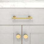 10 Pack Brushed Gold Cabinet Pulls 4 Inch(102mm) Kitchen Cabinet Handles Solid Zinc Alloy Cabinet Hardware Drawer Pulls - color: Brushed Gold, size: 4" Hole Center