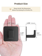 GWAAZXGZ Square Self Adhesive Towel Hooks - 6 Pack Matte Black Metal Hooks - color: Black, size: 6 Pack