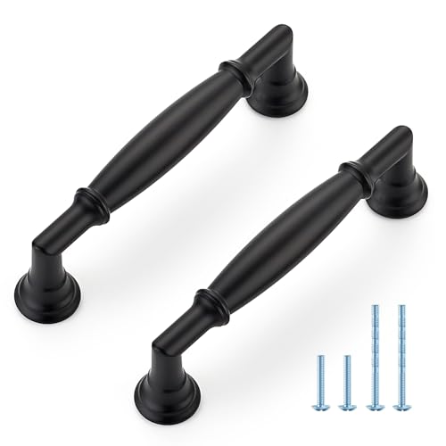 HOME EDIT Matte Black Cabinet Handles 3 Inch Pulls 10 Pack - color: Matte Black, size: 3 inches Hole Center