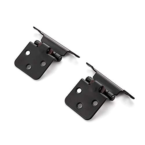 Ravinte Matte Black Cabinet Hinges, 1/2 Inch Overlay, 60 Pack (30 Pairs) - color: Black