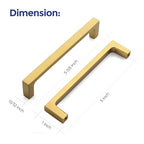 Ravinte Brushed Brass Solid Pulls Cabinet Handles 5 Inch 5 Pack - size: 5 Inch Hole Center