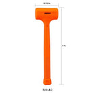 NEIKO 02843A Dead Blow Hammer, 1.5 Pounds, Neon Orange Deadblow Hammers, Mallet, Spark and Rebound Resistant, Unibody Molded, Soft Blow Rubber, Checkered Grip, Steel Shot and Core - size: 1.5 Pound, style: Dead Blow