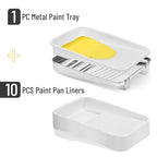 Bates 9 Inch Paint Tray with 10 Plastic Liners - Disposable Paint Roller Trays for Walls - size: 9 Inch, 11 pcs