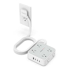 TESSAN Surge Protector Power Strip with 900J Surge Protection, 5 Ft, Grey - color: Grey with 3 USB C, size: 5 feet