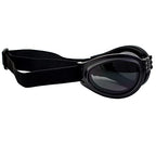 Birdz Eyewear Parrot Folding Padded Motorcycle Goggles Black Frame with Smoke Lens for Men & Women